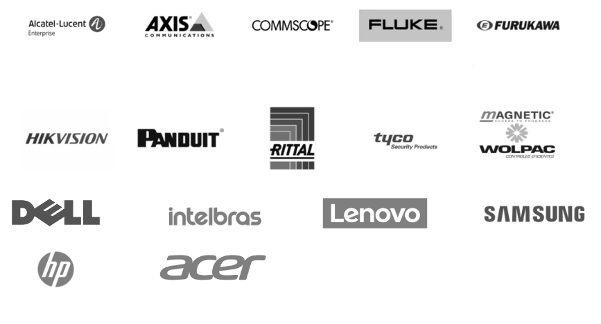 Marcas parceiras apresentadas pela GS Telecom